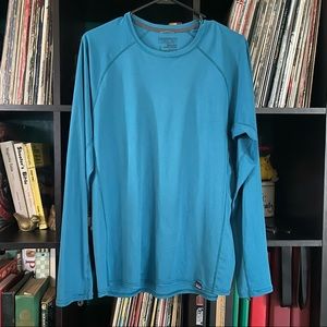 Mens Medium Patagonia Capilene base Layer Long Sleeve Blue Outdoors